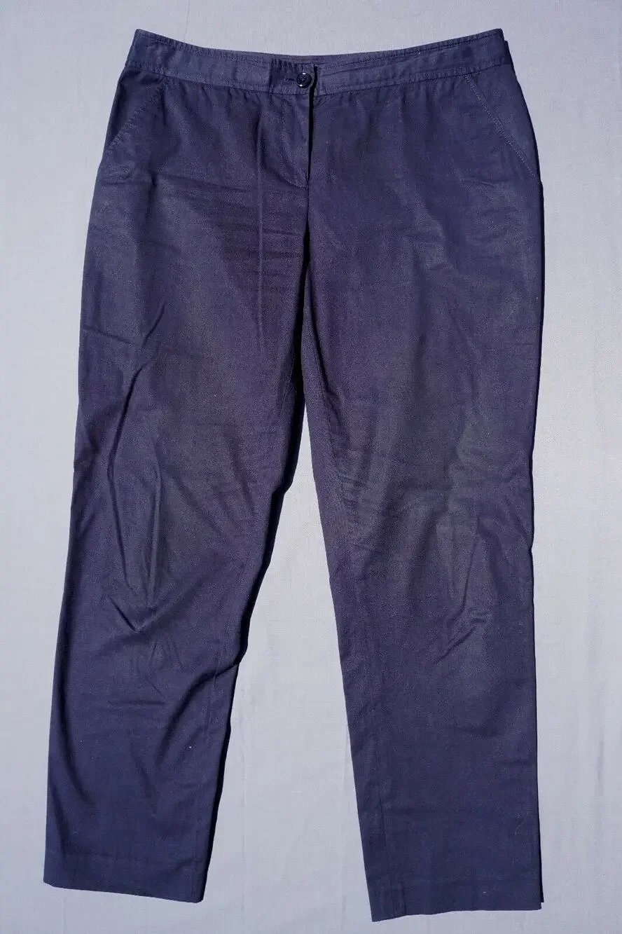 Tory Burch Stretch Ankle Pants , Trousers Navy Blue Woman's Size 6